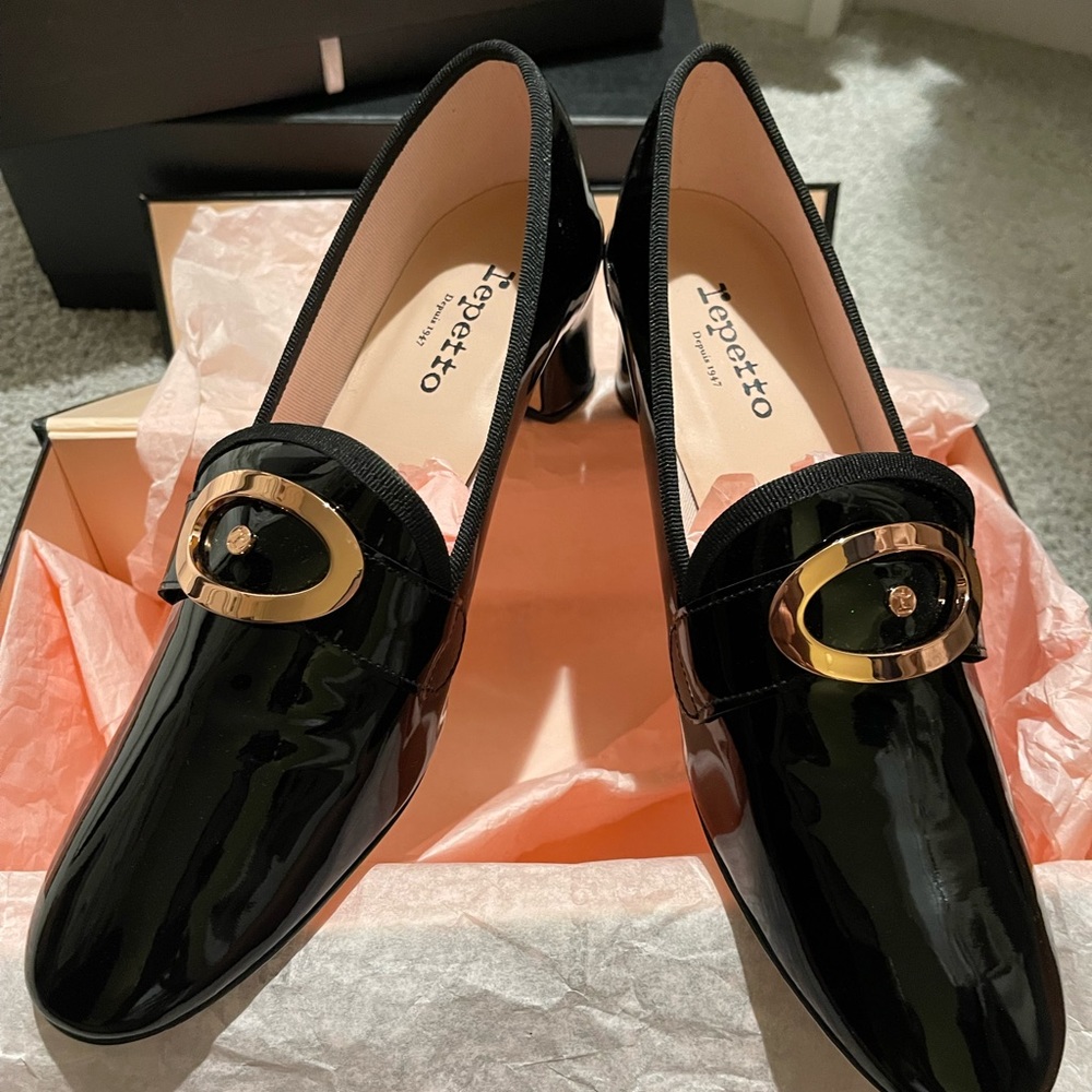 Repetto Loafers with a Rose Gold buckle
